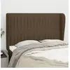 vidaXL Tête de lit avec oreilles Marron foncé 147x23x118/128 cm Tissu