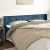 vidaXL Tête de lit avec oreilles Bleu foncé 163x16x78/88 cm Velours