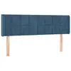 vidaXL Tête de lit avec oreilles Bleu foncé 147x16x78/88 cm Velours