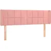 vidaXL Tête de lit avec oreilles Rose 147x16x78/88 cm Velours