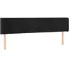 vidaXL Tête de lit avec oreilles Noir 163x16x78/88 cm Velours