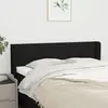 vidaXL Tête de lit avec oreilles Noir 147x16x78/88 cm Tissu