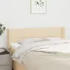 vidaXL Tête de lit avec oreilles Crème 147x16x78/88 cm Tissu