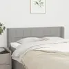 vidaXL Tête de lit avec oreilles Gris clair 147x16x78/88 cm Tissu
