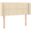 vidaXL Tête de lit avec oreilles Crème 103x16x78/88 cm Tissu