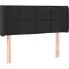 vidaXL Tête de lit avec oreilles Noir 103x16x78/88 cm Velours