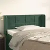 vidaXL Tête de lit avec oreilles Vert foncé 103x16x78/88 cm Velours