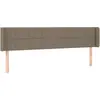 vidaXL Tête de lit avec oreilles Taupe 163x16x78/88 cm Tissu