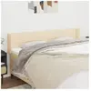 vidaXL Tête de lit avec oreilles Crème 203x16x78/88 cm Tissu