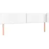 vidaXL Tête de lit avec oreilles Blanc 203x16x78/88 cm Similicuir