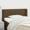 vidaXL Tête de lit avec oreilles Marron Foncé 83x16x78/88 cm Tissu