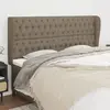 vidaXL Tête de lit avec oreilles Taupe 203x23x118/128 cm Tissu