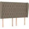 vidaXL Tête de lit avec oreilles Taupe 163x23x118/128 cm Tissu
