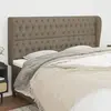 vidaXL Tête de lit avec oreilles Taupe 183x23x118/128 cm Tissu