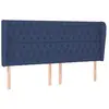 vidaXL Tête de lit avec oreilles Bleu 183x23x118/128 cm Tissu