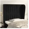 vidaXL Tête de lit avec oreilles Noir 103x23x118/128 cm Velours