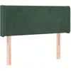 vidaXL Tête de lit avec oreilles Vert foncé 83x16x78/88 cm Velours