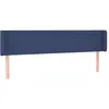 vidaXL Tête de lit avec oreilles Bleu 203x16x78/88 cm Tissu
