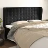 vidaXL Tête de lit avec oreilles Noir 203x23x118/128 cm Velours