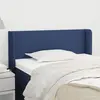 vidaXL Tête de lit avec oreilles Bleu 93x16x78/88 cm Tissu