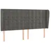 vidaXL Tête de lit avec oreilles Gris foncé 183x23x118/128 cm Velours