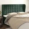 vidaXL Tête de lit avec oreilles Vert foncé 183x23x118/128 cm Velours