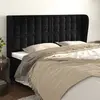 vidaXL Tête de lit avec oreilles Noir 163x23x118/128 cm Velours