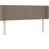 vidaXL Tête de lit avec oreilles Taupe 147x16x78/88 cm Tissu