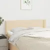 vidaXL Tête de lit avec oreilles Crème 147x16x78/88 cm Tissu