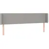 vidaXL Tête de lit avec oreilles Gris clair 163x16x78/88 cm Tissu