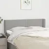 vidaXL Tête de lit avec oreilles Gris clair 147x16x78/88 cm Tissu
