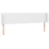 vidaXL Tête de lit avec oreilles Blanc 203x16x78/88 cm Similicuir