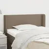 vidaXL Tête de lit avec oreilles Taupe 93x16x78/88 cm Tissu
