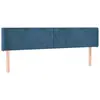 vidaXL Tête de lit avec oreilles Bleu foncé 183x16x78/88 cm Velours