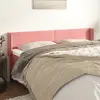 vidaXL Tête de lit avec oreilles Rose 183x16x78/88 cm Velours