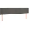 vidaXL Tête de lit avec oreilles Gris foncé 163x16x78/88 cm Velours