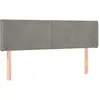 vidaXL Tête de lit avec oreilles Gris clair 147x16x78/88 cm Velours