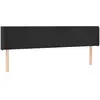 vidaXL Tête de lit avec oreilles Noir 163x16x78/88 cm Velours