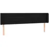 Non communiqué vidaXL Tête de lit avec oreilles Noir 163x16x78/88 cm Tissu