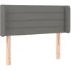 vidaXL Tête de lit avec oreilles Gris foncé 103x16x78/88 cm Tissu