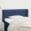 vidaXL Tête de lit avec oreilles Bleu 93x16x78/88 cm Tissu