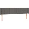 vidaXL Tête de lit avec oreilles Gris 163x16x78/88 cm Similicuir