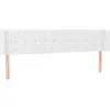 vidaXL Tête de lit avec oreilles Blanc 163x16x78/88 cm Similicuir