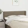 vidaXL Tête de lit avec oreilles Taupe 147x16x78/88 cm Tissu