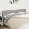 vidaXL Tête de lit avec oreilles Gris clair 163x16x78/88 cm Tissu