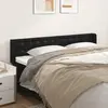 vidaXL Tête de lit avec oreilles Noir 203x16x78/88 cm Similicuir