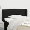 vidaXL Tête de lit avec oreilles Noir 83x16x78/88 cm Tissu