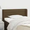 vidaXL Tête de lit avec oreilles Marron Foncé 83x16x78/88 cm Tissu