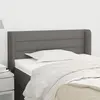vidaXL Tête de lit avec oreilles Gris foncé 93x16x78/88 cm Tissu