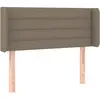 vidaXL Tête de lit avec oreilles Taupe 93x16x78/88 cm Tissu